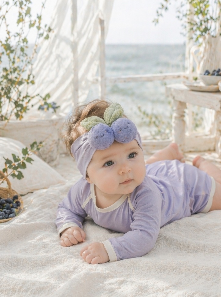 Wholesale Blueberry Plush Doll Baby Headband for Spring Summer Babywear and Boutique Stores
