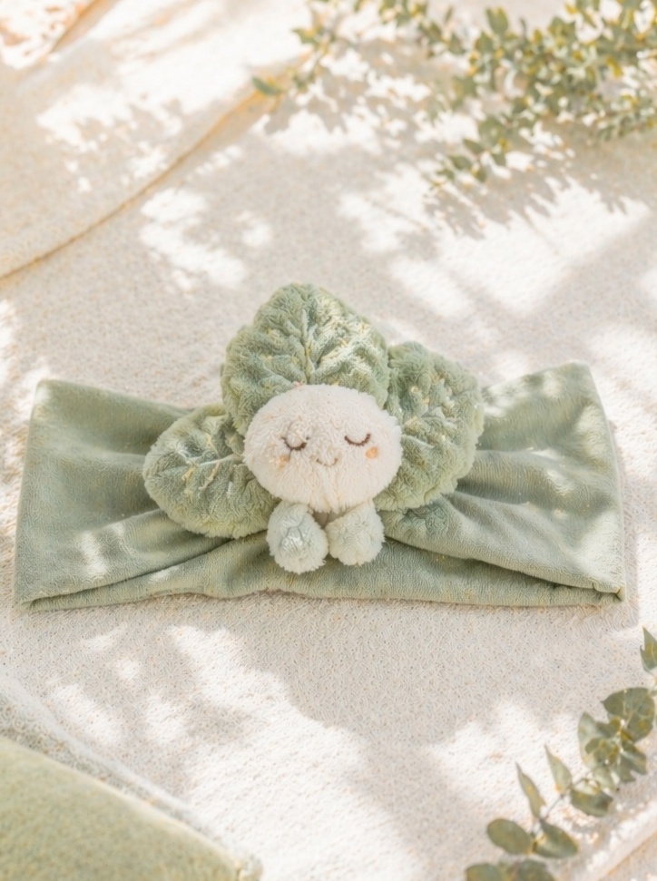 Wholesale Botanical Leaf Doll Baby Headband for Infant Gift Sets and Boutique Retail