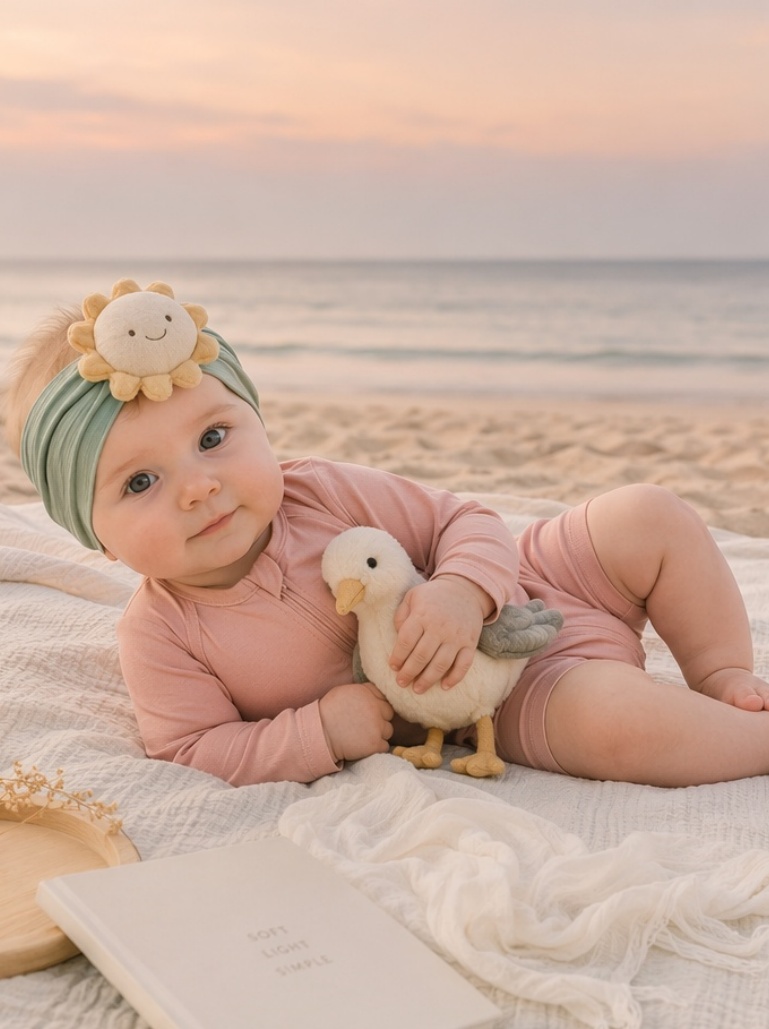 Bandeau bébé à double myrtille en peluche – forte visibilité en rayon et attrait B2B