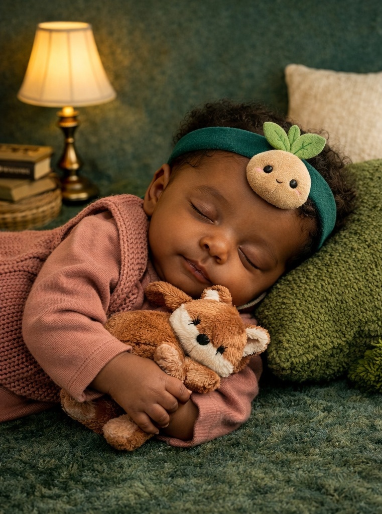 Bandeau bébé poupée bourgeon peluche, conçu pour collections à personnage et ventes cadeaux émotionnelles