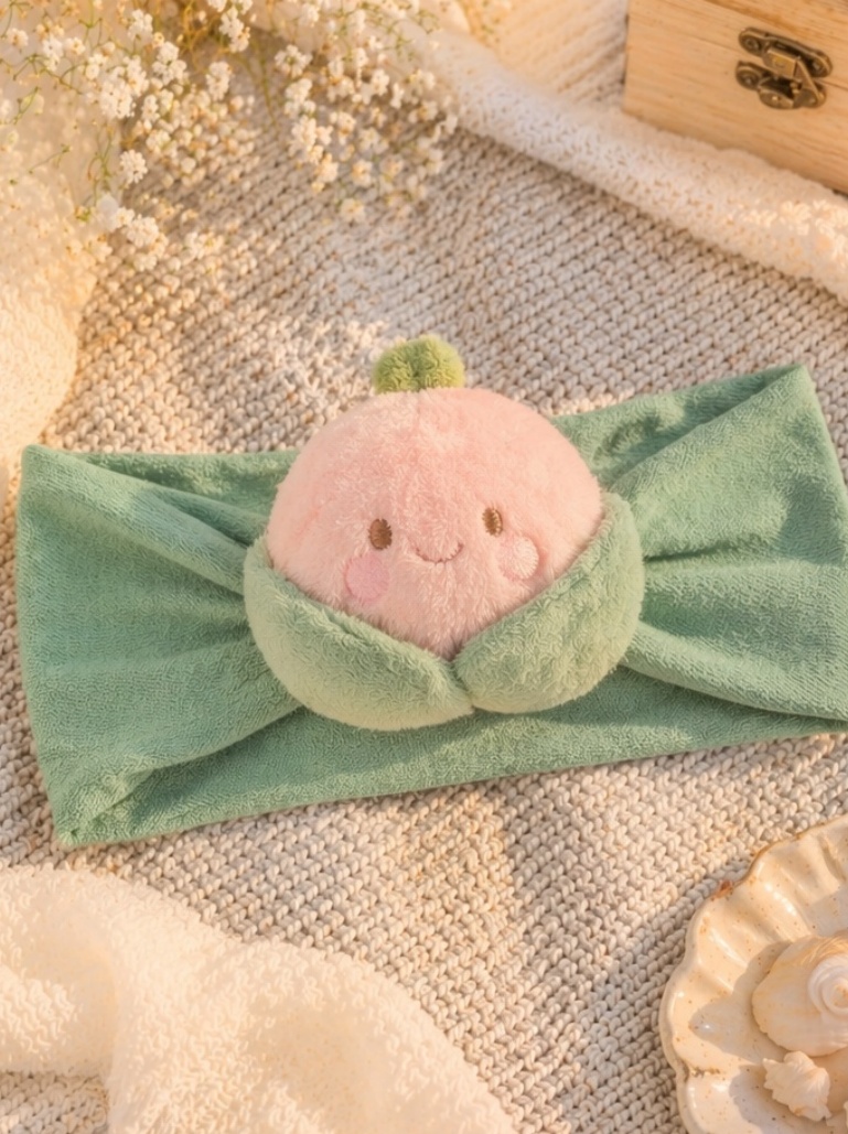 Diadema ancha para bebé con campanillas de peluche dormiditas – ternura floral y valor B2B para boutique