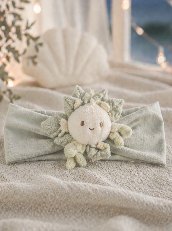 Boutique Nature Inspired Flower Doll Baby Headband for Premium Infant Accessories