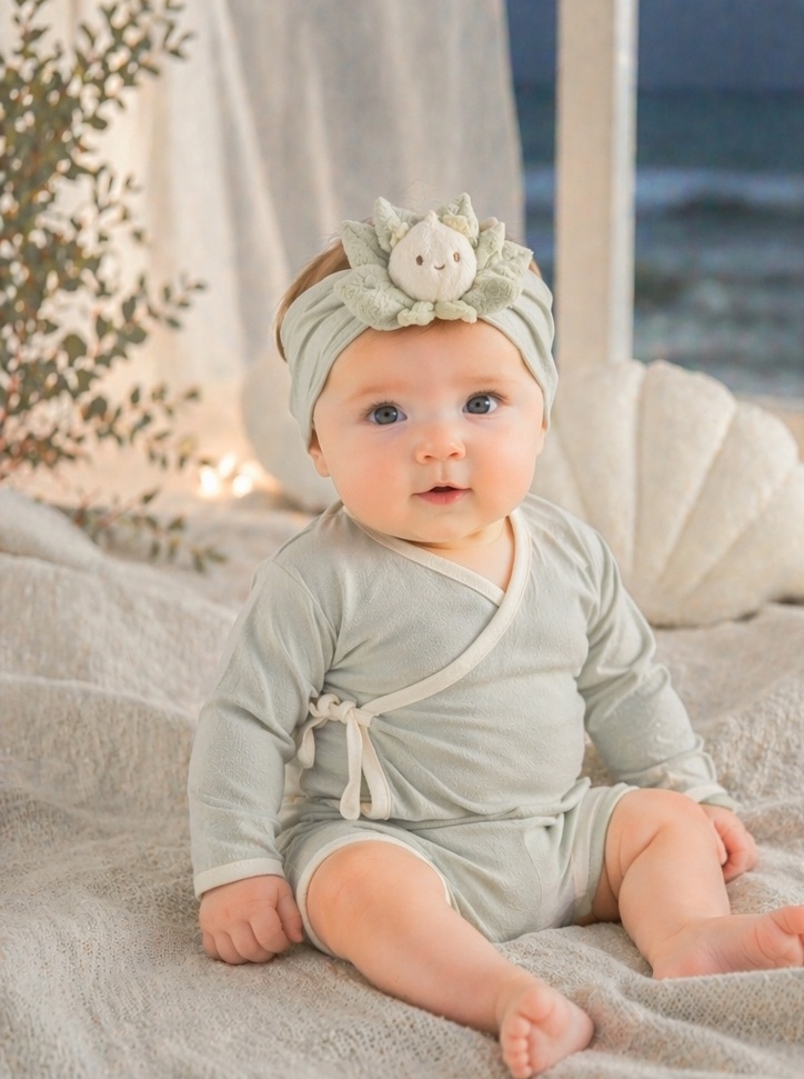 Boutique Nature Inspired Flower Doll Baby Headband for Premium Infant Accessories