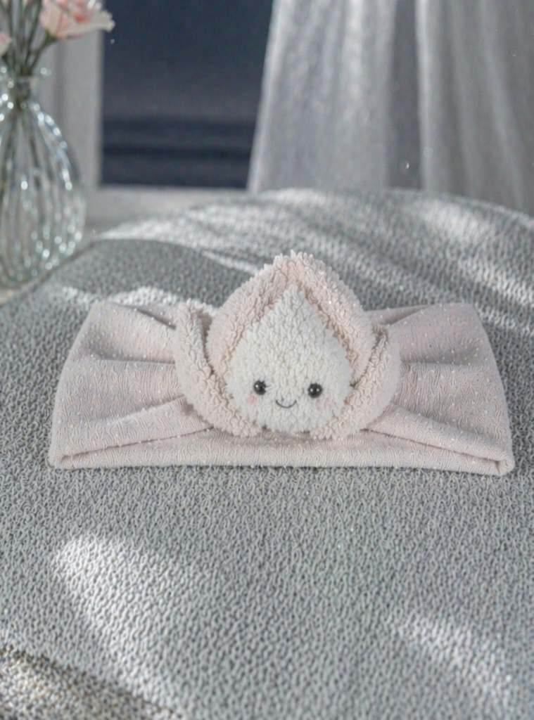 Wholesale Kawaii Peach Doll Baby Headband, Handmade Plush Newborn Headwrap