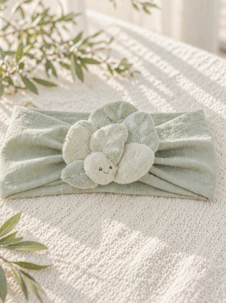 OEM Botanical Leaf Doll Baby Headband for Boutique Newborn Accessories and Gift Sets