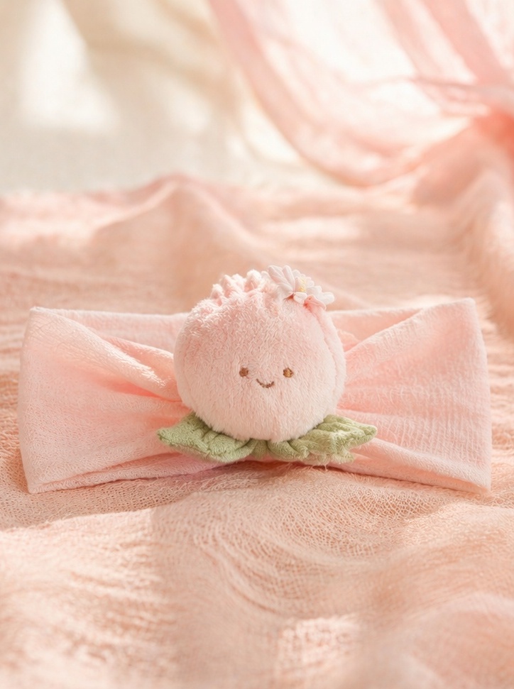Boutique Pink Blossom Doll Baby Headband for Premium Infant Accessories and Gift Programs