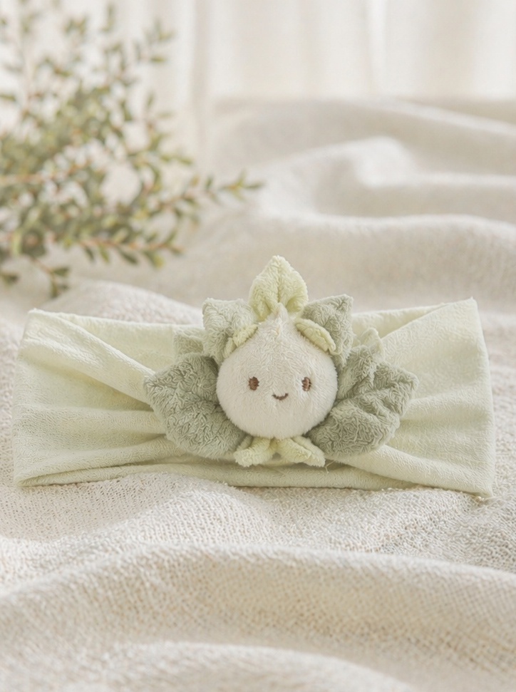 Wholesale White Bud Doll Baby Headband for Newborn Photography and Boutique Retail