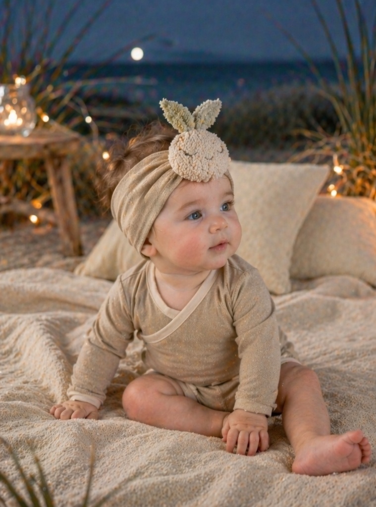Wholesale Sleeping Bunny Plush Baby Headband, Cozy Soft Infant Photo Prop Headband