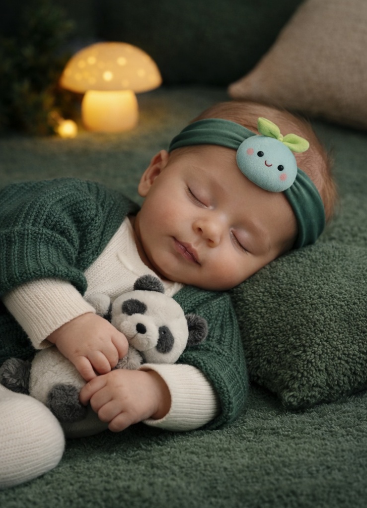 Diadema de bebé de peluche con gotita brote para mayoristas – diseño dulce que encanta a compradores B2B