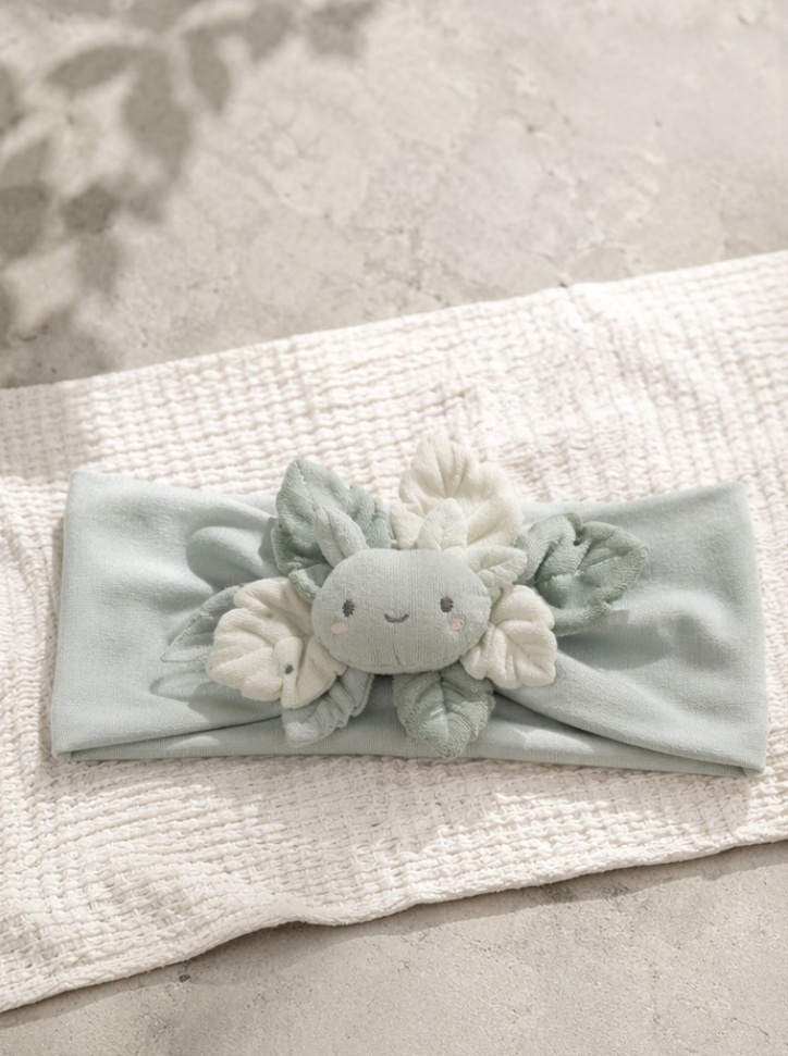 Wholesale Soft Nylon Baby Headband with Cute Plush Flower Doll for Boutique Baby Gifts
