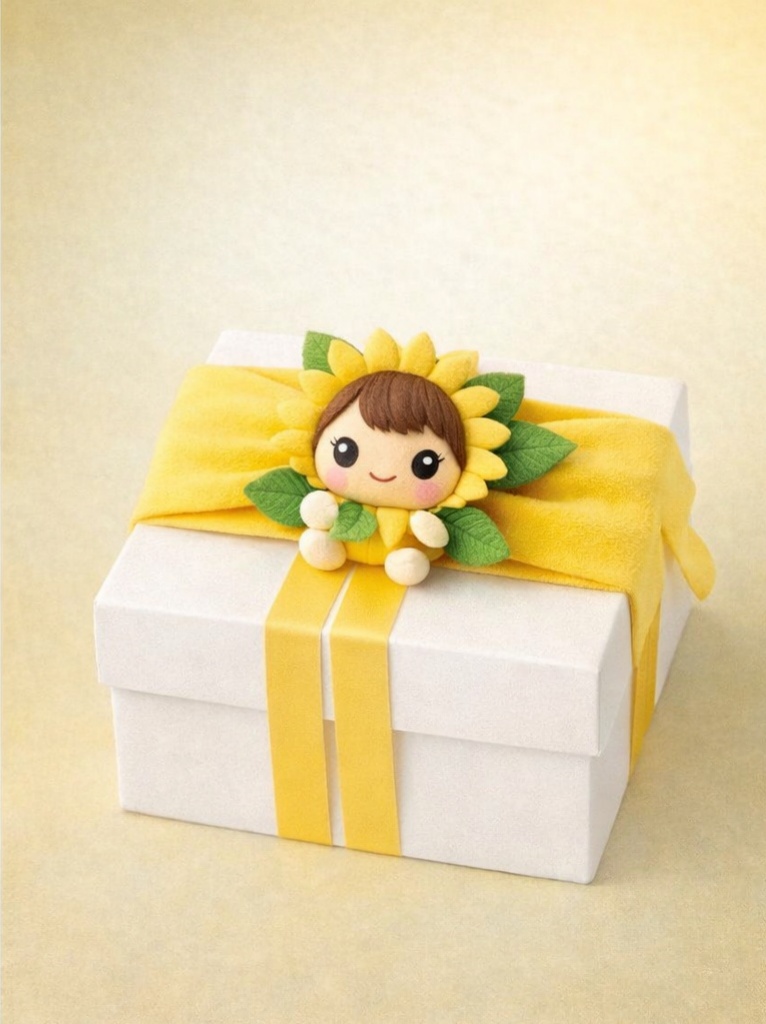 Bandeau bébé peluche tournesol féerique, pensé pour séduire les acheteurs B2B