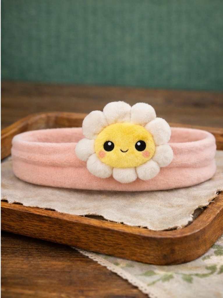 Diadema de bebé con margarita suave, pensada para compradores B2B