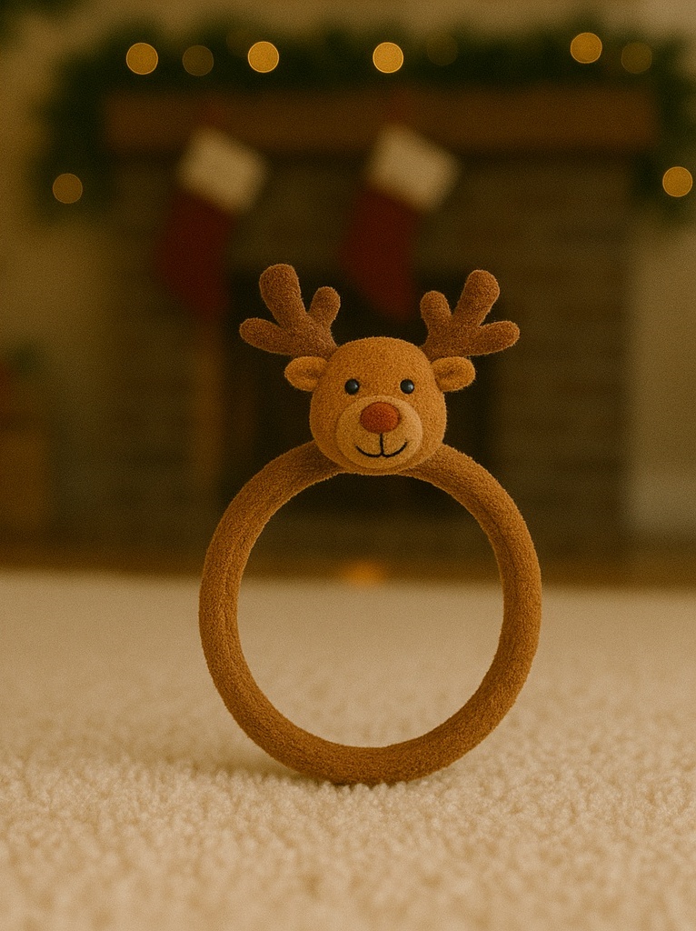 Reindeer Plush Baby Headband – Soft & Gentle Holiday Hair Accessory for Infants