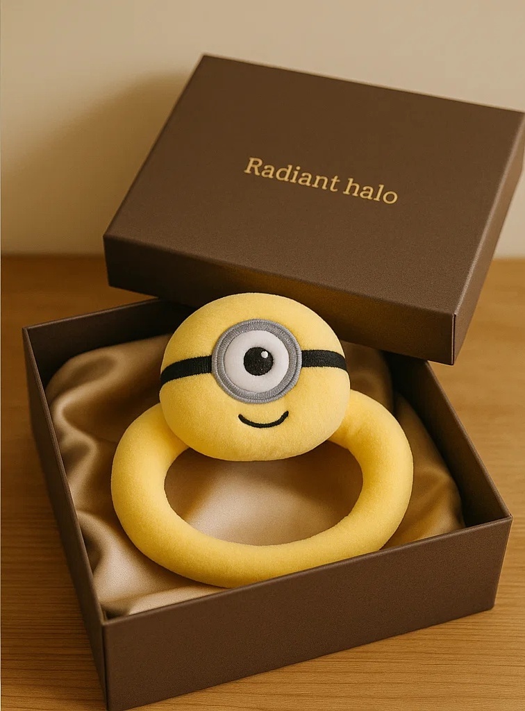 Minions Baby Headband with Smiley Eye Plush Design