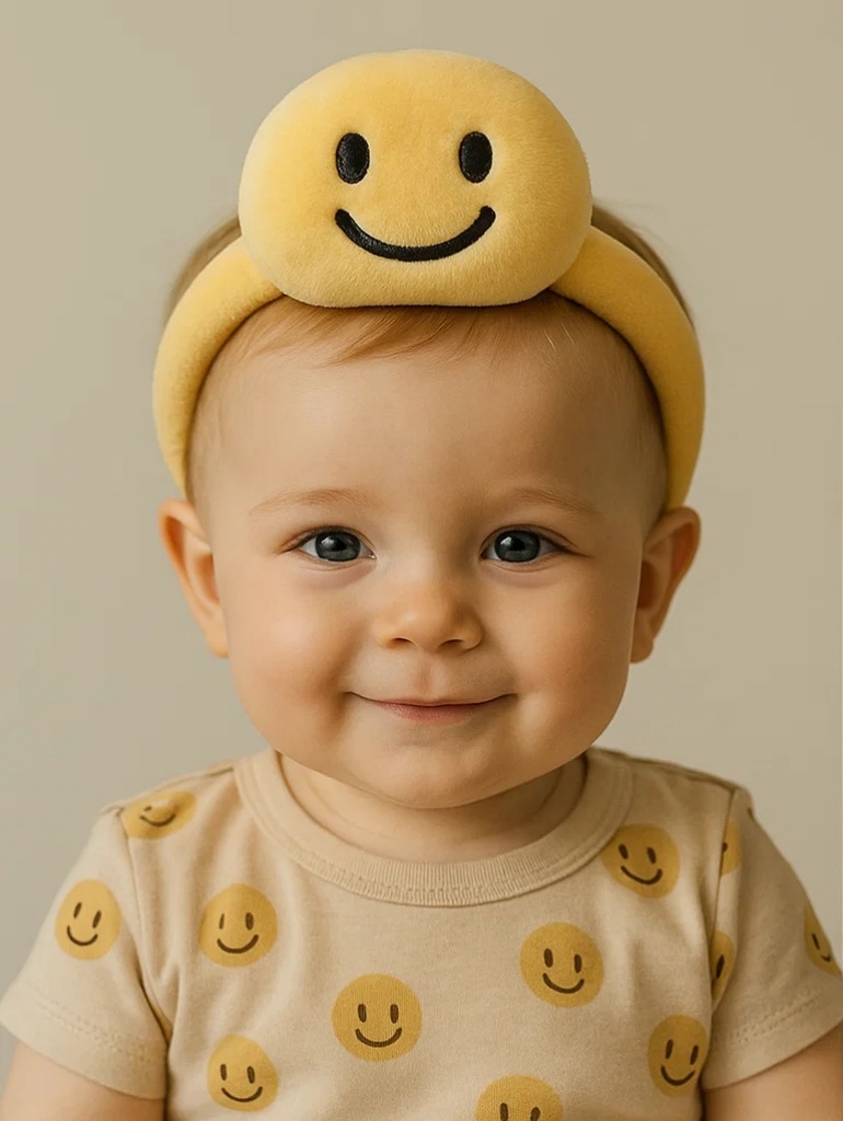 Dětská čelenka s výrazem emoji