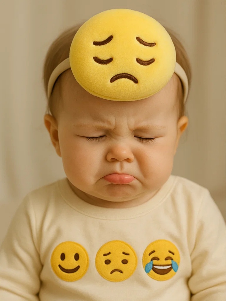 Bandeau bébé série emoji coton doux