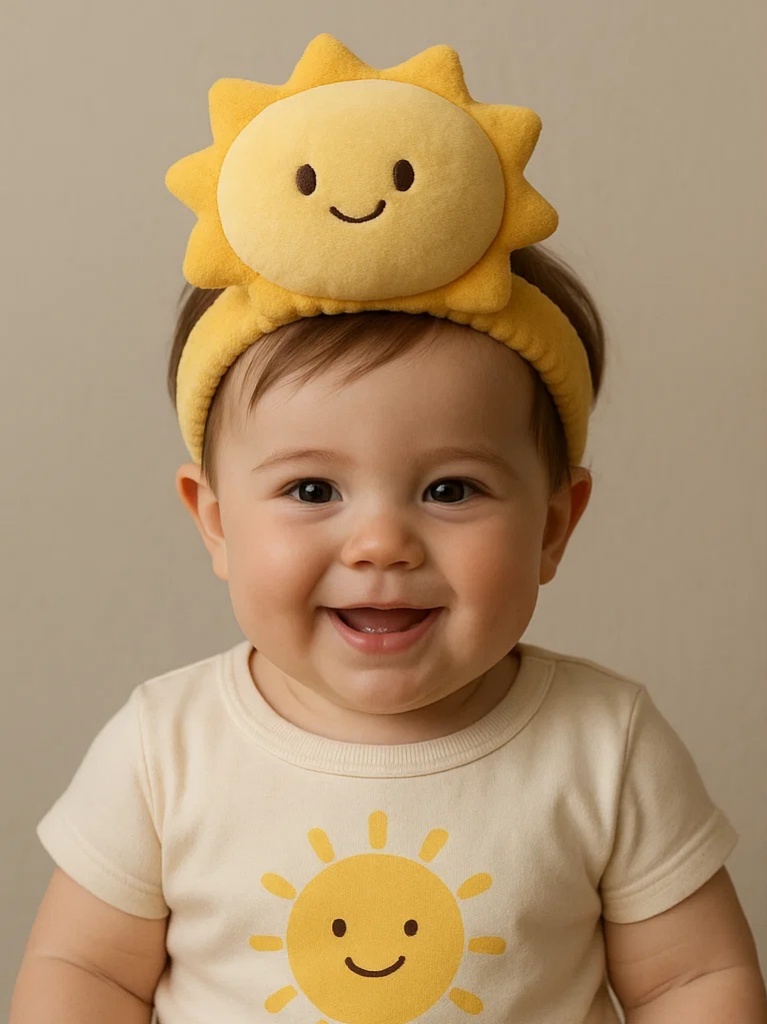 Bandeau bébé série soleil coton doux