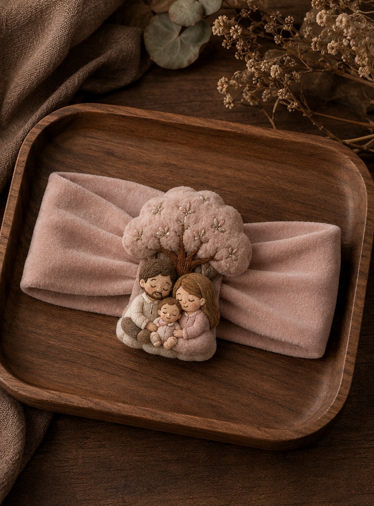 Wholesale Baby Doll Headband with Detachable Family Tree Plush for Boutique Gift Programs