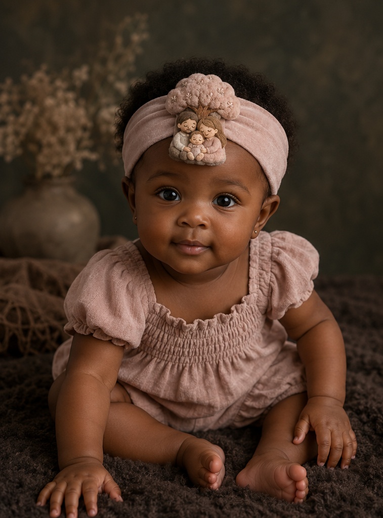 Wholesale Baby Doll Headband with Detachable Family Tree Plush for Boutique Gift Programs