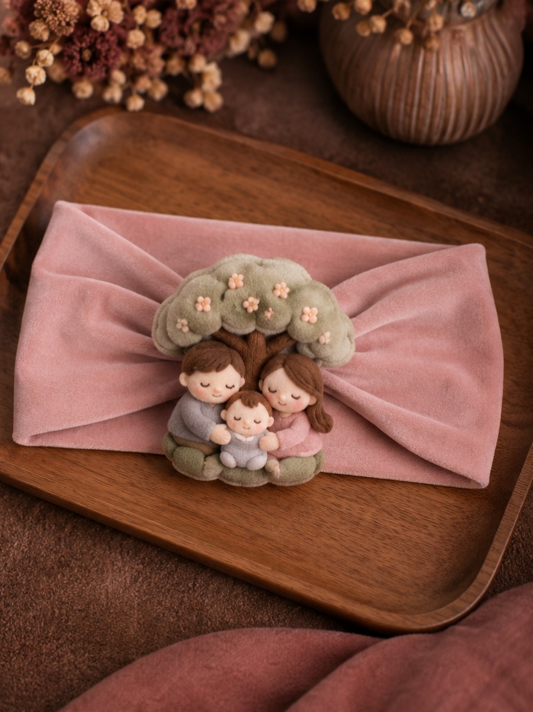 Wholesale Soft Plush Family Tree Baby Doll Headband for Boutique Gifts & Newborn Photoshoots