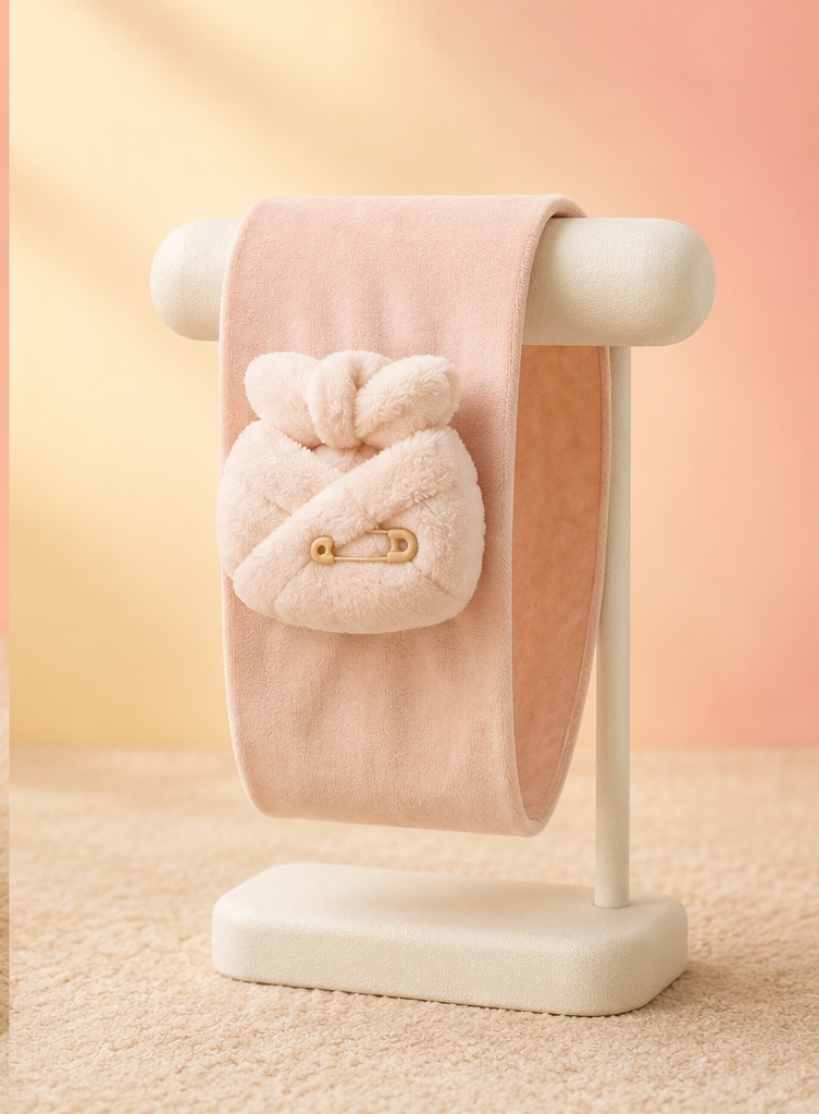 Wholesale Plush Baby Doll Headband with Pouch Applique for Boutique Gift Sets