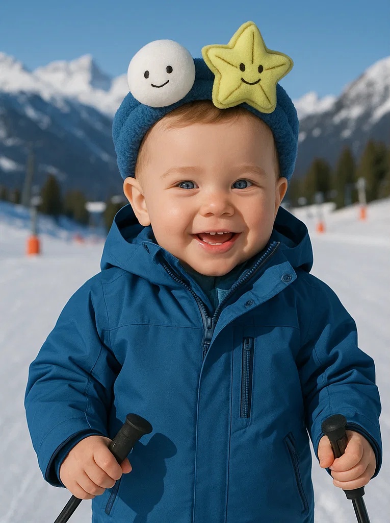 Baby Headband with Starfruit and Smiley Cloud