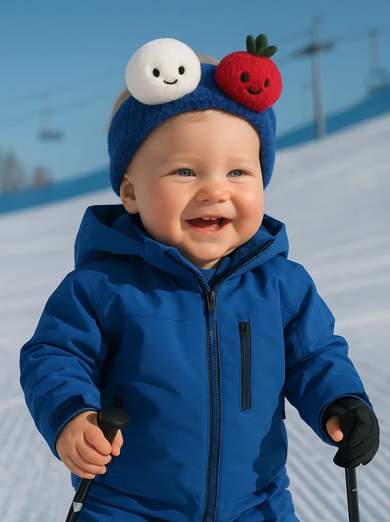 Baby Headband with Mixed Fruits and Smiley Cloud