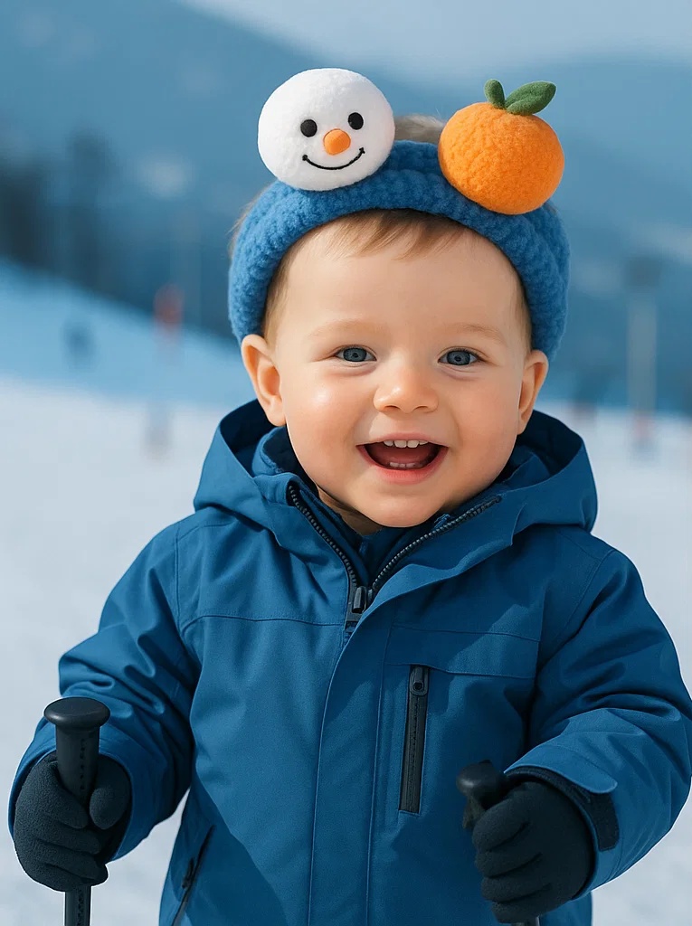 Baby Headband with Lollipop and Orange