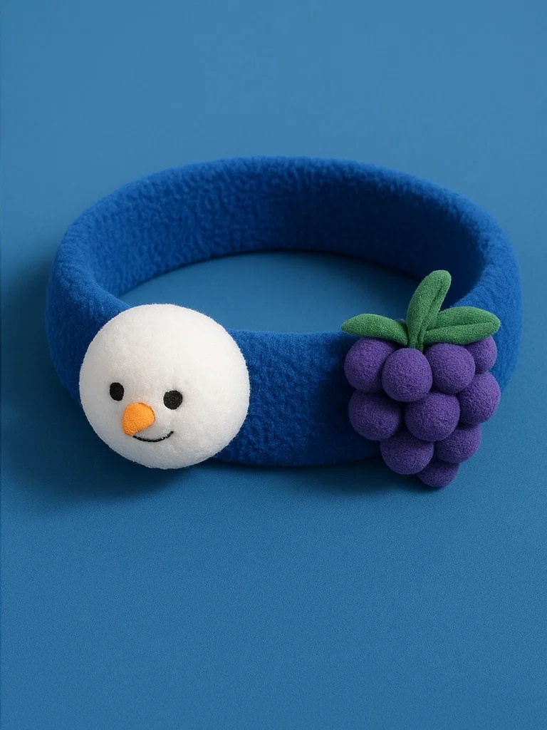Baby Headband with Snowman and Grapes