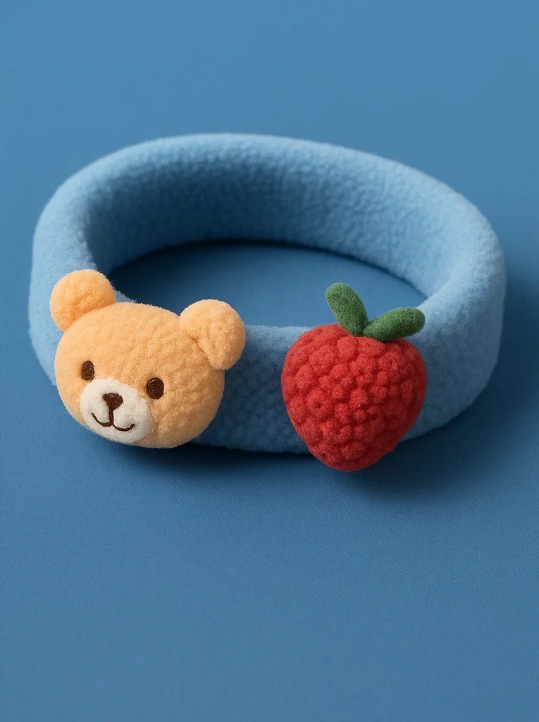 Teddy Bear and Strawberry Baby Headband