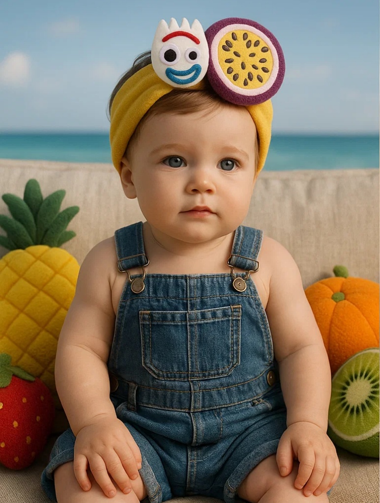 Plush Baby Fork & Passion Fruit Headband