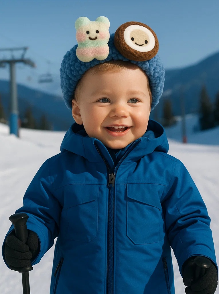 Baby Headband with Coconut and Bear