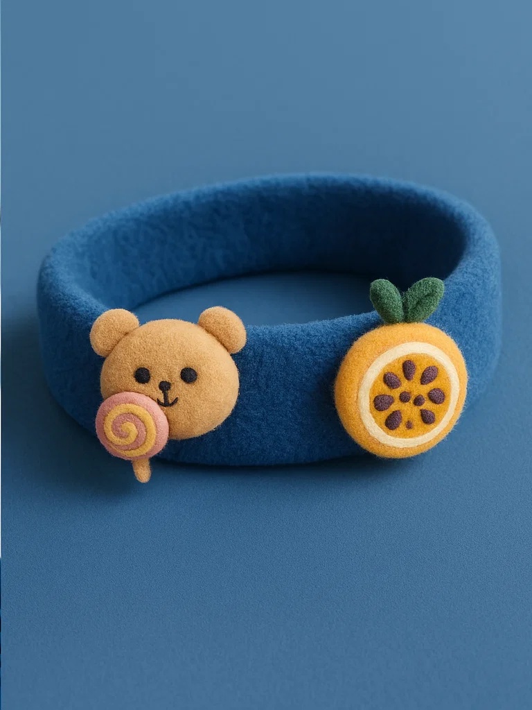 Baby Headband with Passion Fruit and Bear