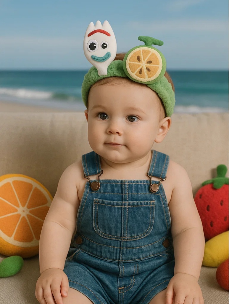 Diadema infantil con diseño de frutas - accesorio cómodo