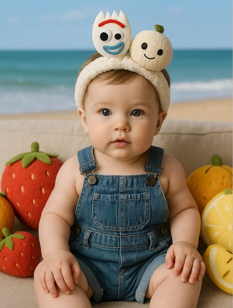Fork & Brown Nut Baby Headband – Warm Plush Comfort
