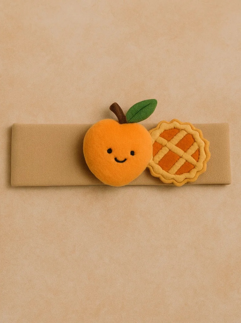 Zest Queen! | Orange Pie Plush Headband Bursting with Citrus Charm