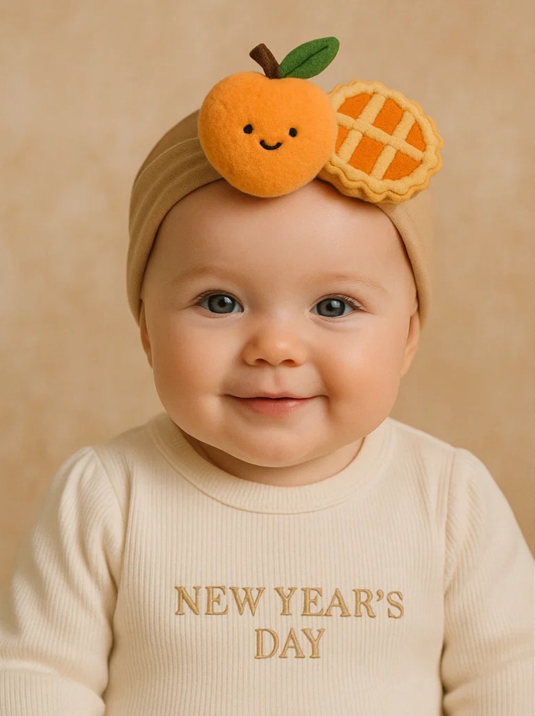 Zest Queen! | Orange Pie Plush Headband Bursting with Citrus Charm
