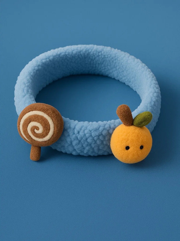 Baby Headband with Snail and Orange