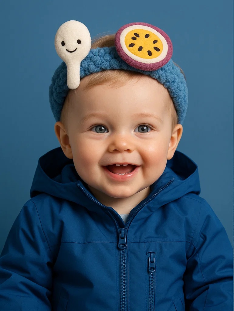 Spoon and Passion Fruit Headband for Toddlers