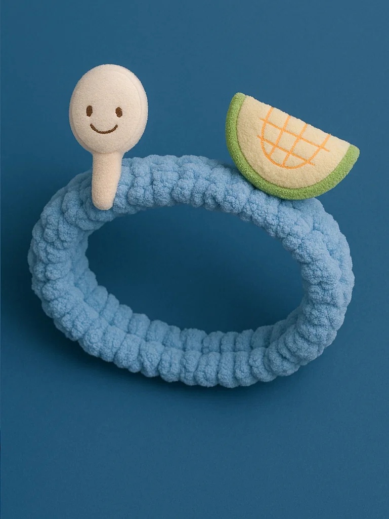 Diadema para bebé con cuchara y melón