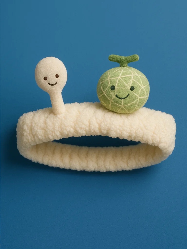 Spoon and Cantaloupe Slice Headband for Baby Fashion