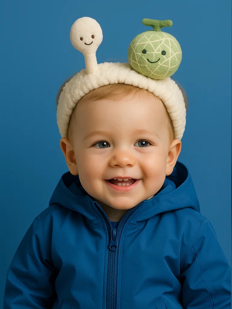 Spoon and Cantaloupe Slice Headband for Baby Fashion