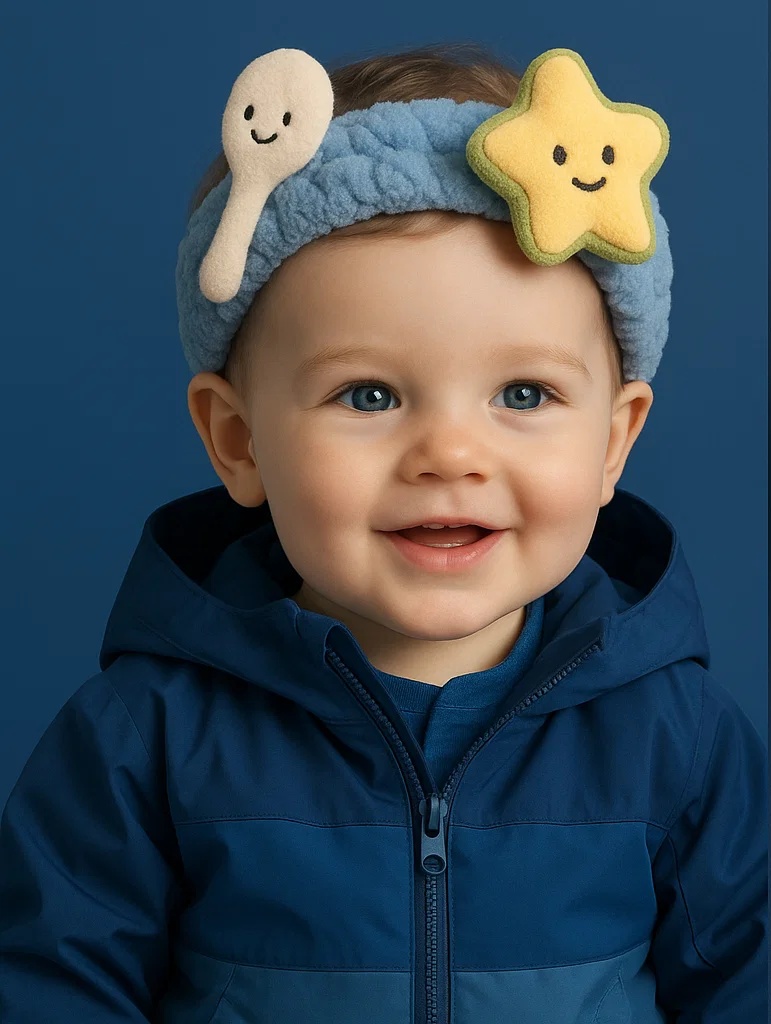 Diadema de bebé con estrella adorable – suave y cómoda