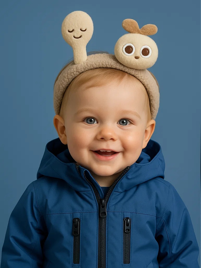 Spoon and Snail & Bear Headband for Toddlers