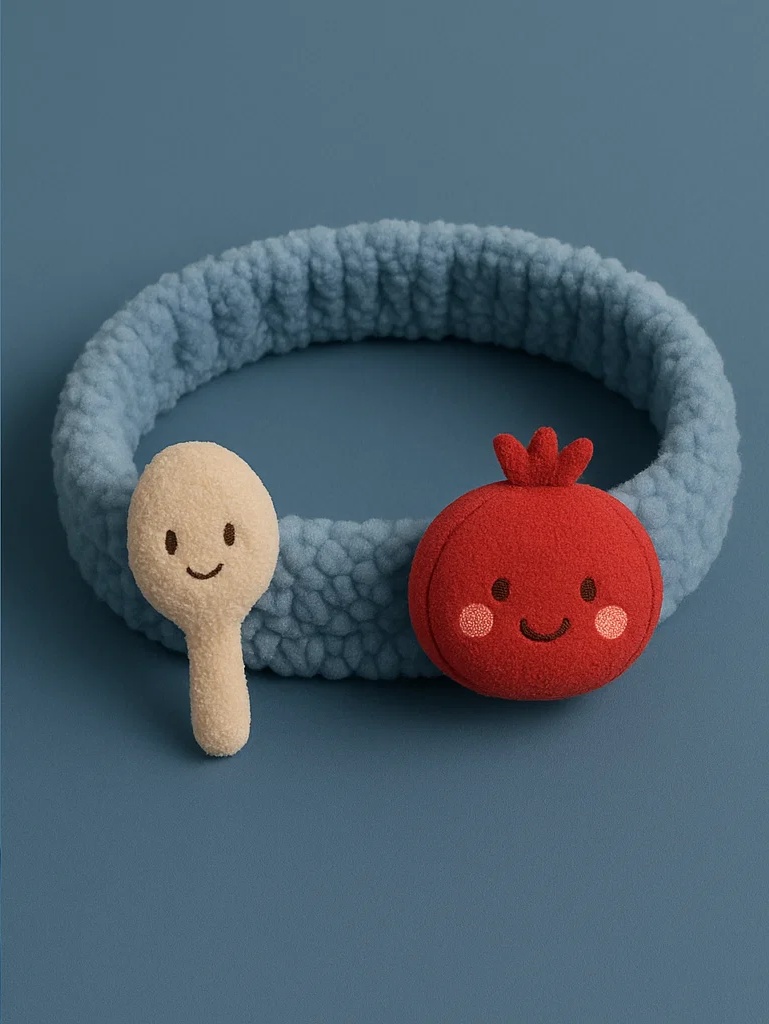 Spoon and Pomegranate Headband for Babies