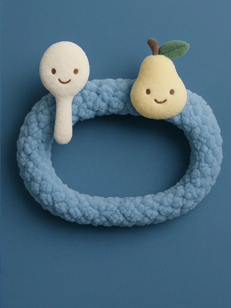 Diadema de bebé con pêra adorable – suave y cómoda