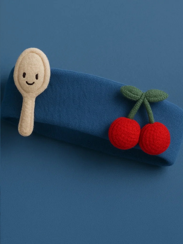 Spoon and Cherry Headband for Toddlers