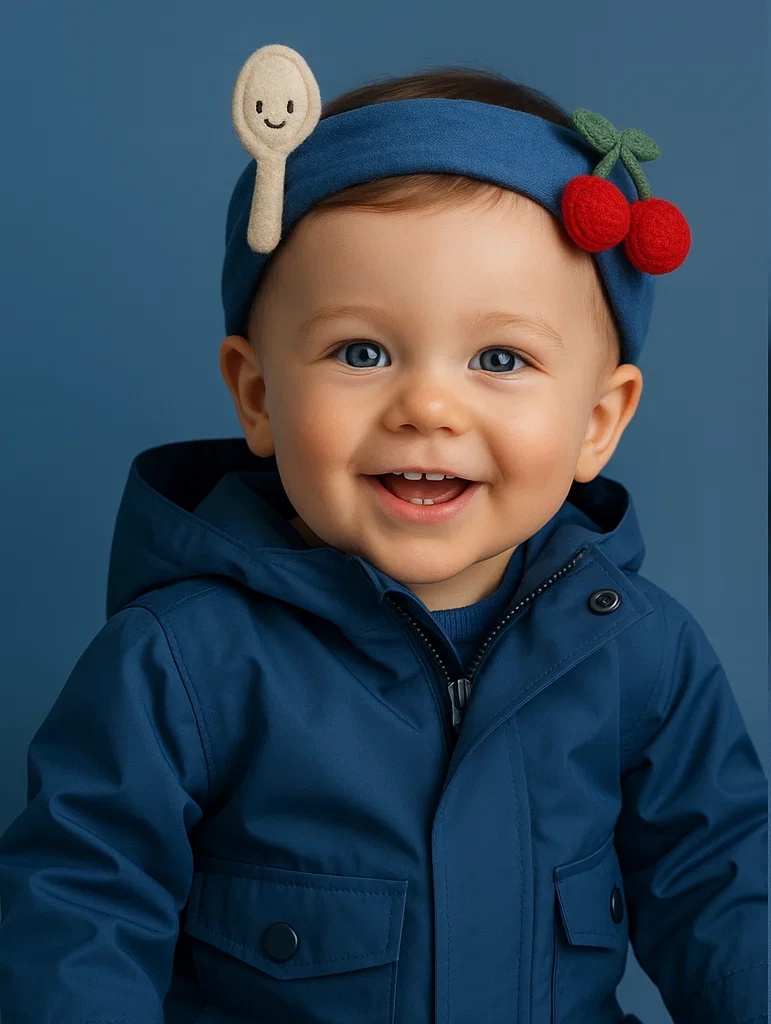 Spoon and Cherry Headband for Toddlers