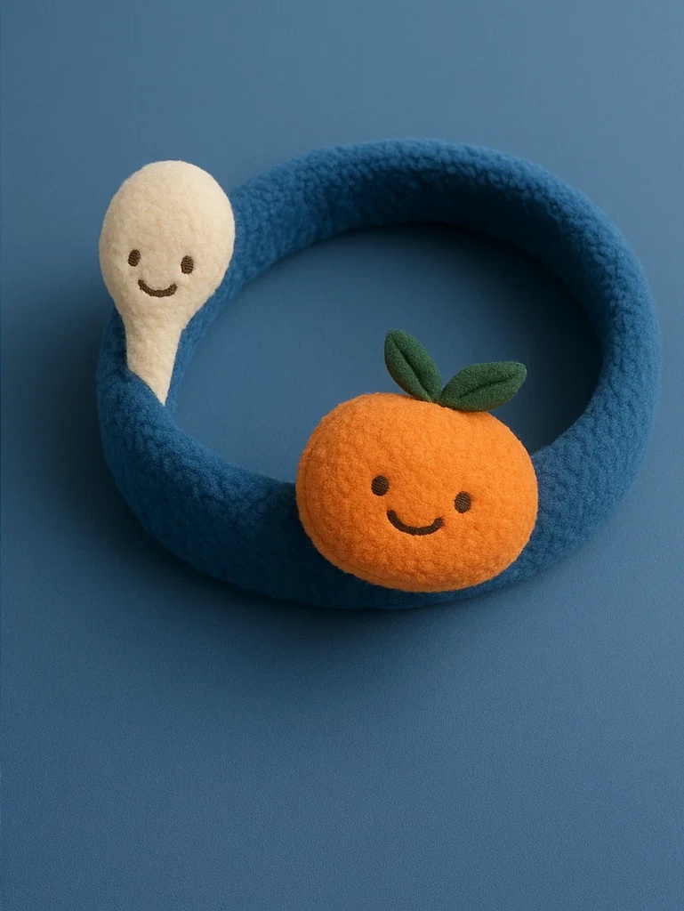 Spoon and Orange Headband for Babies
