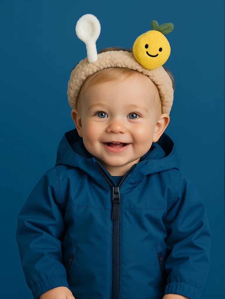 Spoon and Lemon Headband for Babies